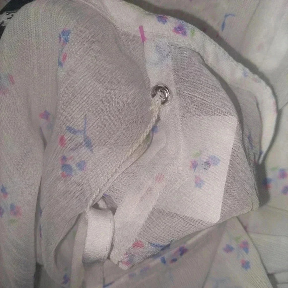 French Connection Cecilia Hallie Recycled Polyester Crinkle Ruffle Mini Dress L - Picture 7 of 13